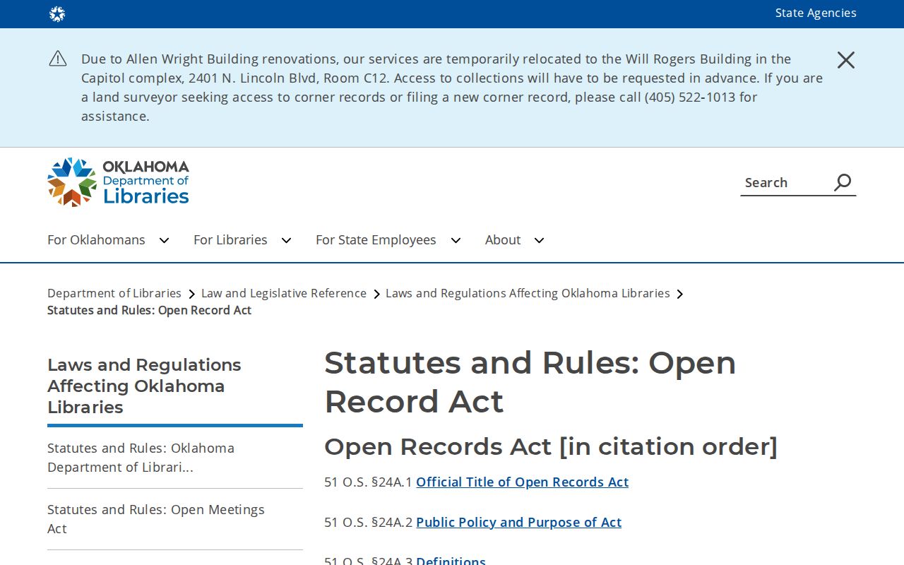Garvin County Oklahoma open-records and court access context