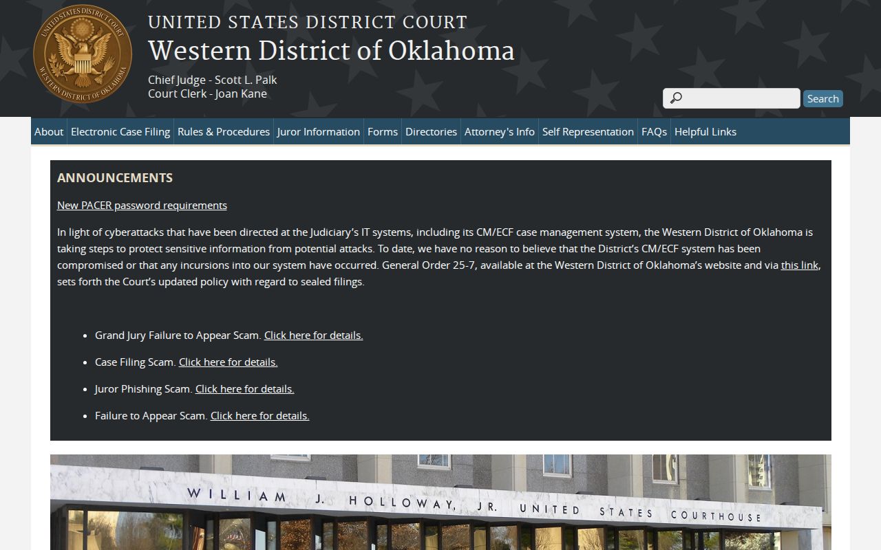 Garvin County federal district and fugitive agency context