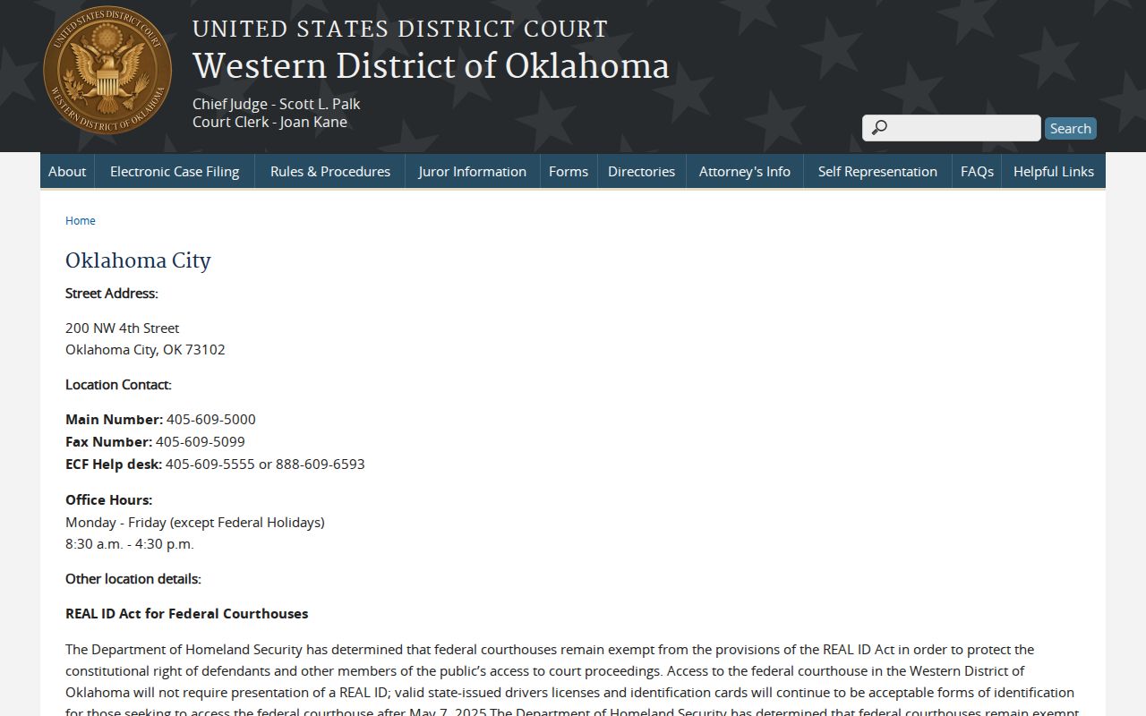 Garvin County federal arrest warrant office context