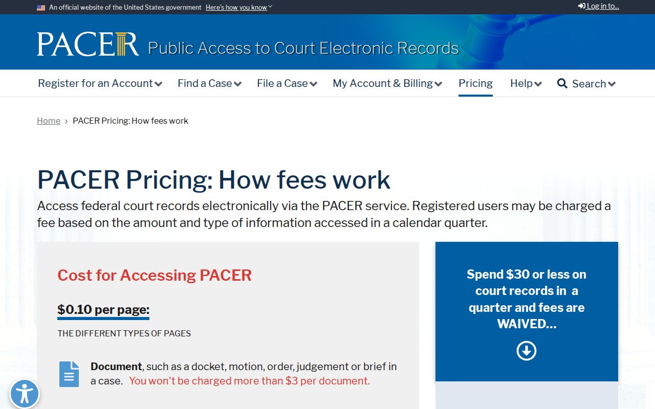 Garvin County PACER federal docket access context
