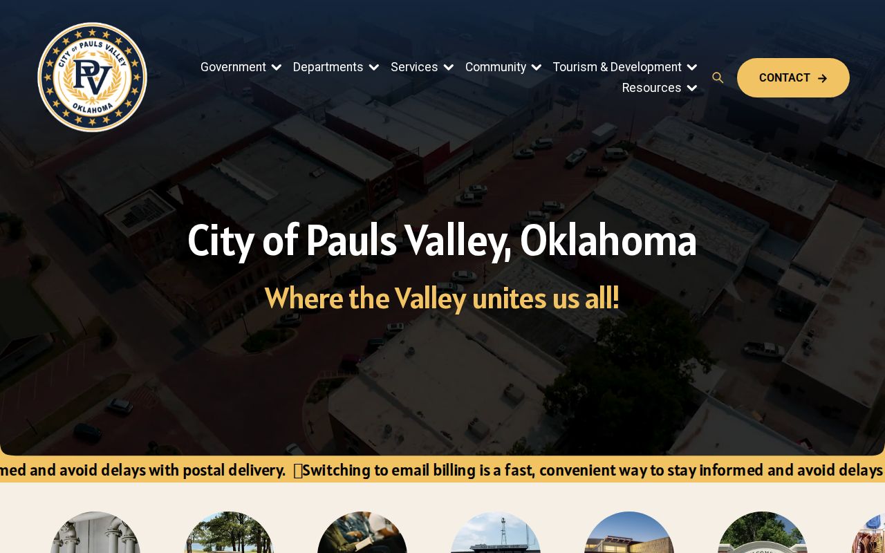 Pauls Valley city navigation for municipal warrant records